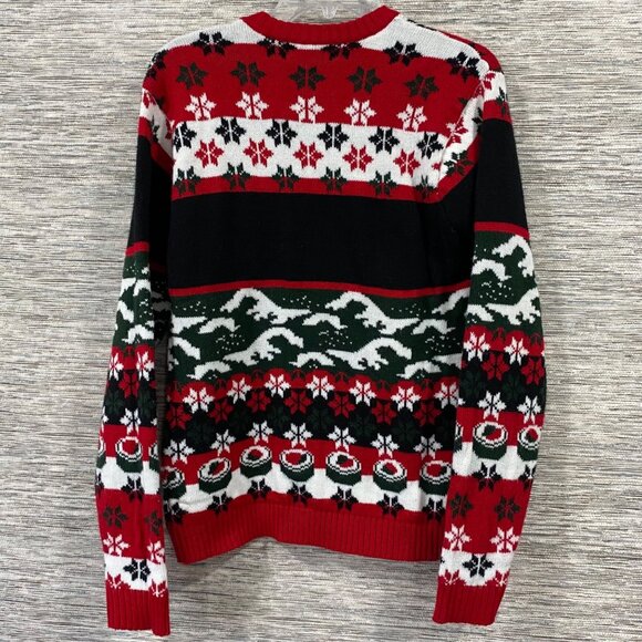 Blizzard Bay Christmas Sumo Sushi Sweater Men’s M Novelty Ugly Holiday Knit - Picture 4 of 4